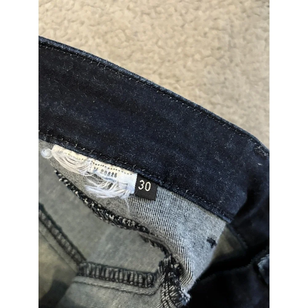 Guess Jeans Women 30 Blue Denim Dark Wash Skinny Front Leg Seams Casual Ankle